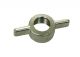 Brass Nickel-Plated Nut for Poly or Vinyl Tubing, Wing Nut